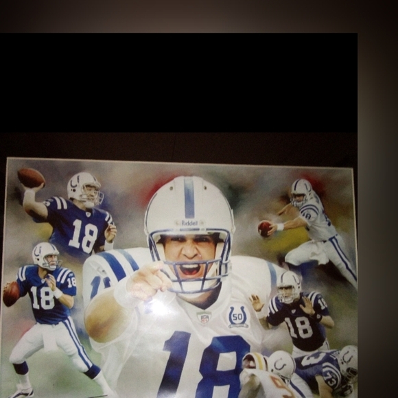 Peyton Manning artwork signed by the artist - Picture 2 of 2